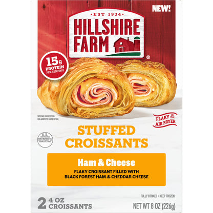 Hillshire Farm Ham & Cheese Stuffed Croissants, 8 oz, 2 Count (Frozen)