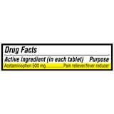 (4 pack) Equate Extra Strength Pain Reliever Acetaminophen Caplets, 500mg, Pain Reliever/Fever Reducer, 100 Count, Compare to TylenolÂ Extra Strength Active Ingredient
