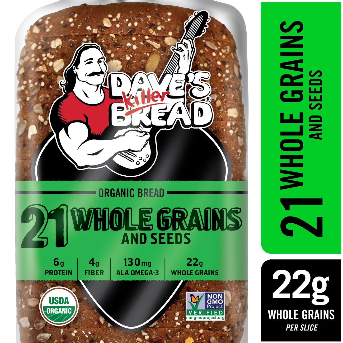 Dave's Killer Bread 21 Whole Grains and Seeds, Whole Grain Organic Bread, 27 oz Loaf