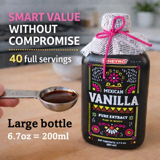 Mexican Vanilla Pure Extract | 6.7 fl. oz. | Perfect Mother’s Day Gift for Bakers | Ideal for Baking, Cooking & Desserts | Premium Artisanal | 100% Vegan & Kosher | Non-GMO & Gluten-Free