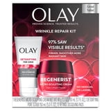 Olay Anti-Aging MSC Duo Pack: Micro-Sculpting Cream with Triple Collagen Peptide + Detoxifying Cleanser + Retinol Cleansing Melts, 12 Count
