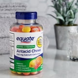 (3 pack) Equate Extra Strength Calcium Carbonate Antacid Chewable Tablets for Heartburn Relief, 120 Count