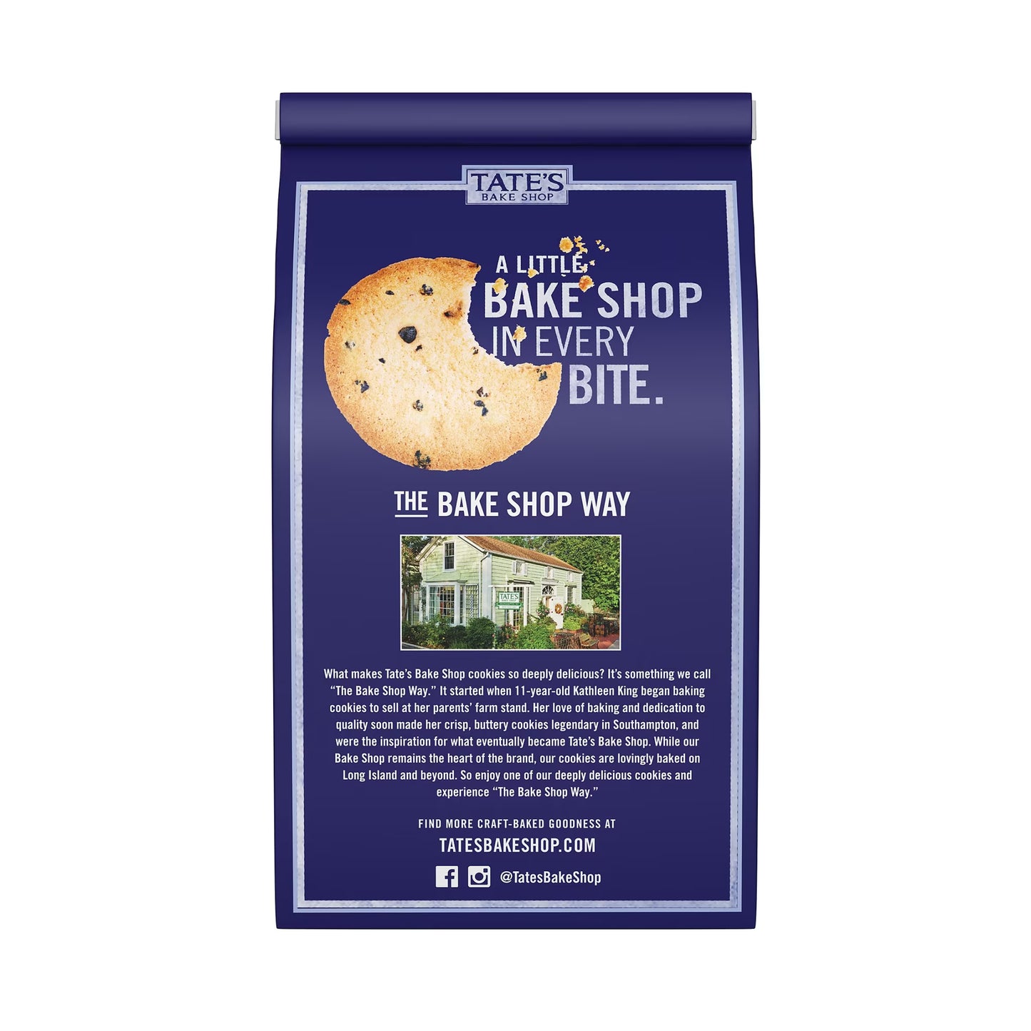 Tate's Bake Shop Blueberry Crisp Cookies, Limited Edition, 7 oz Bag