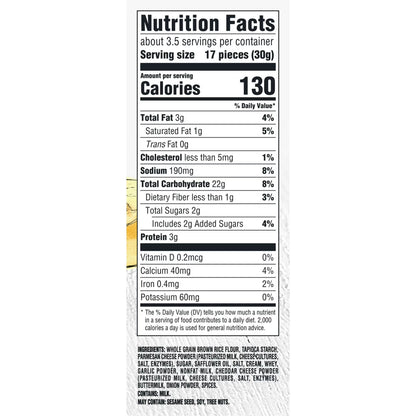 GOOD THINS Parmesan & Garlic Rice & Cheese Snacks Gluten Free Crackers, Snack Crackers, 3.5 oz