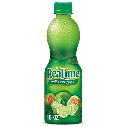 (12 pack) Realime 100% Lime Juice, 15 Fl Oz, 1 Count