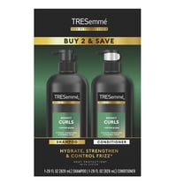 TRESemmé Shampoo & Conditioner Hydrate & Define Bouncy Curls Coconut Infusion, 28 Fl Oz 2 Pack