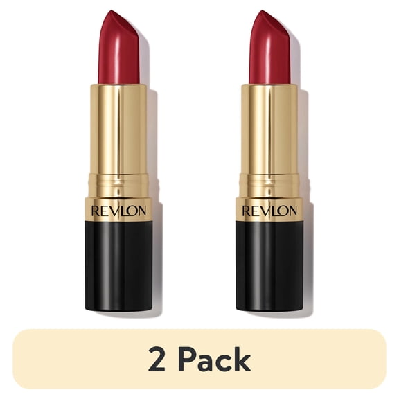 (2 pack) Revlon Super Lustrous Creme Lipstick, Creamy Formula, 810 Uncut Ruby, 0.15 oz
