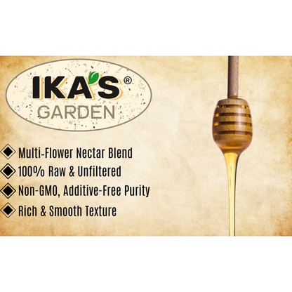 Ika's Garden Raw Multiflower Honey - 17.6 Oz. / 500g