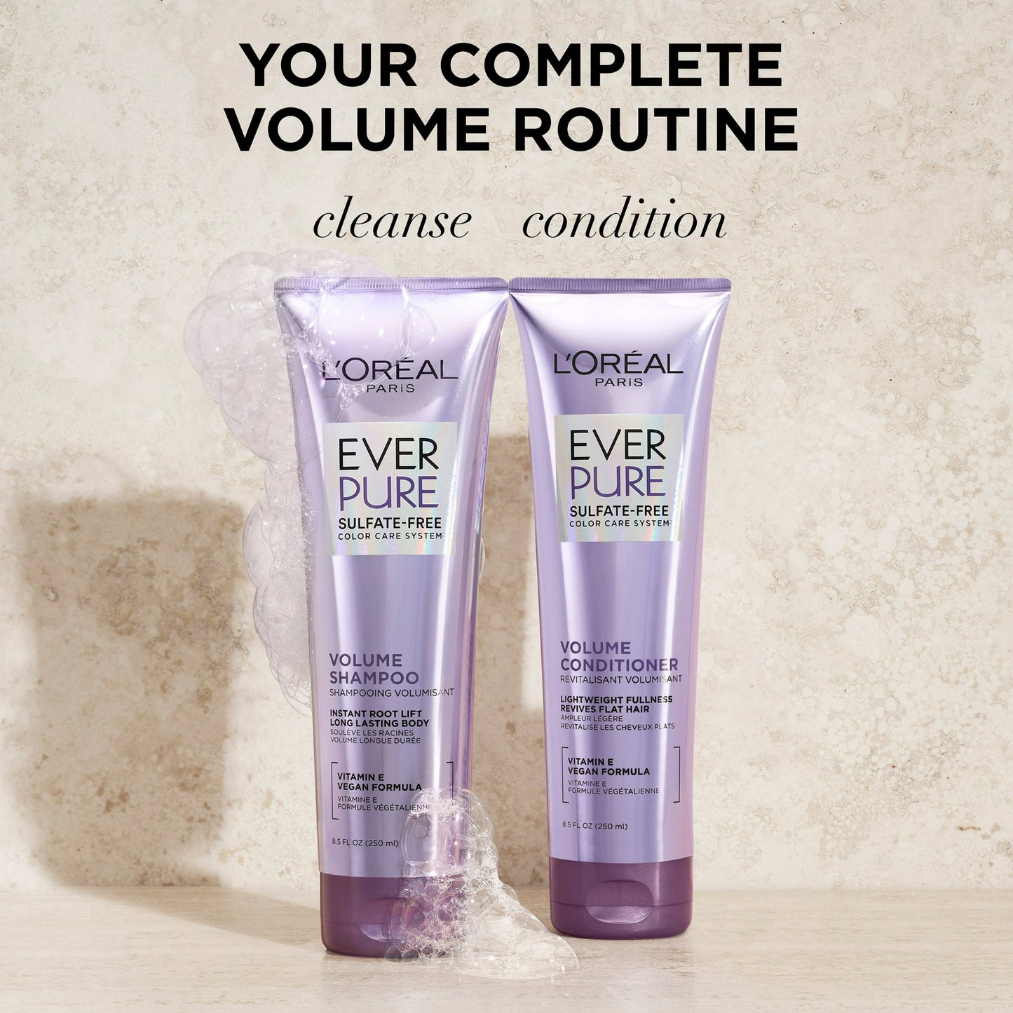 L'Oreal Paris EverPure Volume Sulfate Free Conditioner, Squeeze, 8.5 fl oz