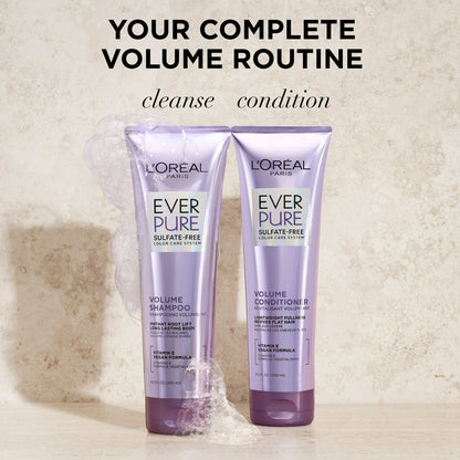 L'Oreal Paris EverPure Volume Sulfate Free Conditioner, Squeeze, 8.5 fl oz