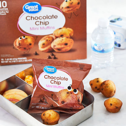 Great Value Chocolate Chip Mini Muffins, 16.5 oz, 10 count