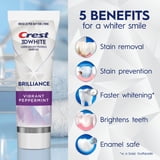 Crest 3D White Brilliance Vibrant Peppermint Teeth Whitening Toothpaste, 4.6 oz, Pack of 3 Tubes