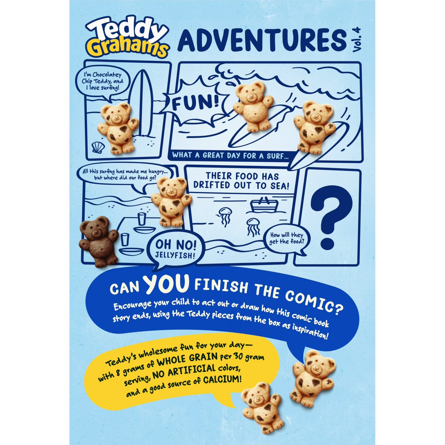 TEDDY GRAHAMS Chocolatey Chip Graham Snacks, Kids Snacks, 10 oz