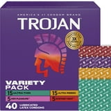 Trojan Variety Pack Lubricated Latex Condoms, 40 ct.