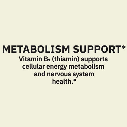 Spring Valley Vitamin B1 Supplement Tablets for Metabolism Support, 250 mg, 100 Count