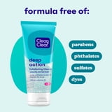 Clean Clear Oil-Free Deep Action Exfoliating Acne Face Wash, Facial Cleanser, 7oz