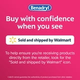 Benadryl Allergy Medicine for Adults, Ultratablets, 25 mg Diphenhydramine HCl, 100 Count Size