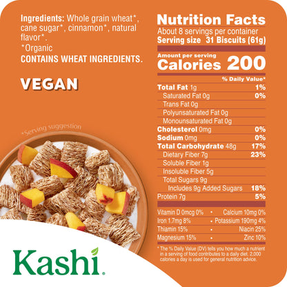 Kashi Cinnamon Harvest Breakfast Cereal Box, 18 oz