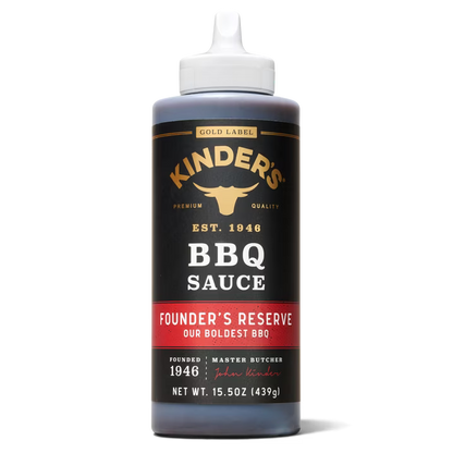 (6 pack) Kinder's Gold Label Founder's Reserve BBQ Sauce, 15.5 oz Squeeze Bottle