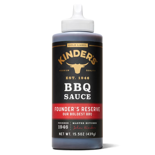 (6 pack) Kinder's Gold Label Founder's Reserve BBQ Sauce, 15.5 oz Squeeze Bottle