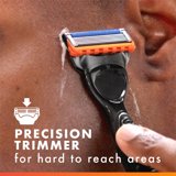 Gillette Fusion5 Power Men's Razor Handle, Orange, 1 Blade Refill