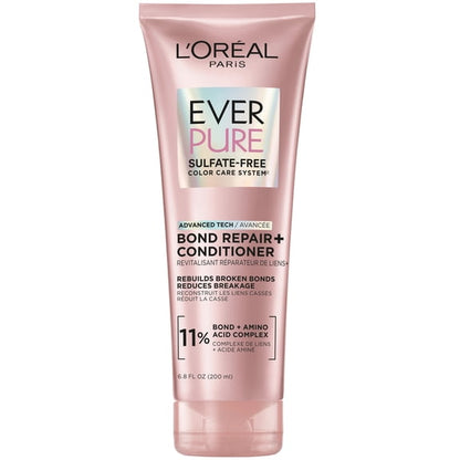 L'Oreal Paris EverPure Bond Repair Strengthening Conditioner with Citric Acid, 6.8 oz