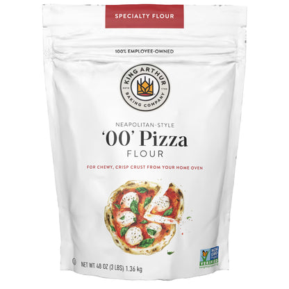 King Arthur Baking Company Non-GMO Project Verified Neapolitan Style 00 Pizza Flour, 3 lb Bag