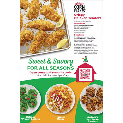 Kellogg's Corn Flakes Original Breakfast Cereal Mega Size Box, 25.2 oz