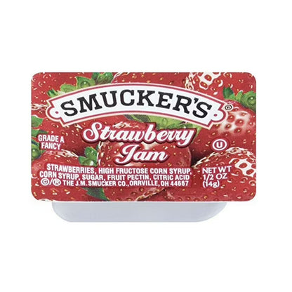 Smucker's Strawberry Jelly, 30 Count, 1/2 oz Cups – Back to School, Lunchbox Snacks, Kids Favorite, Single-Serve, Portion Control, Breakfast, Shelf-Stable, No Refrigeration
