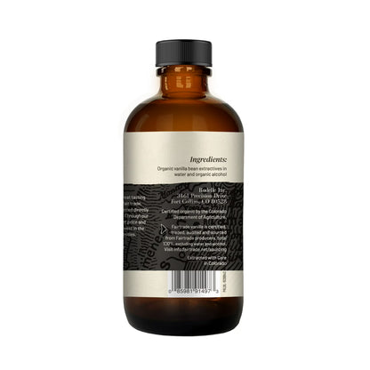 Rodelle Organic Fairtrade Pure Vanilla Extract, Gluten-Free, Vegan, 8 fl oz