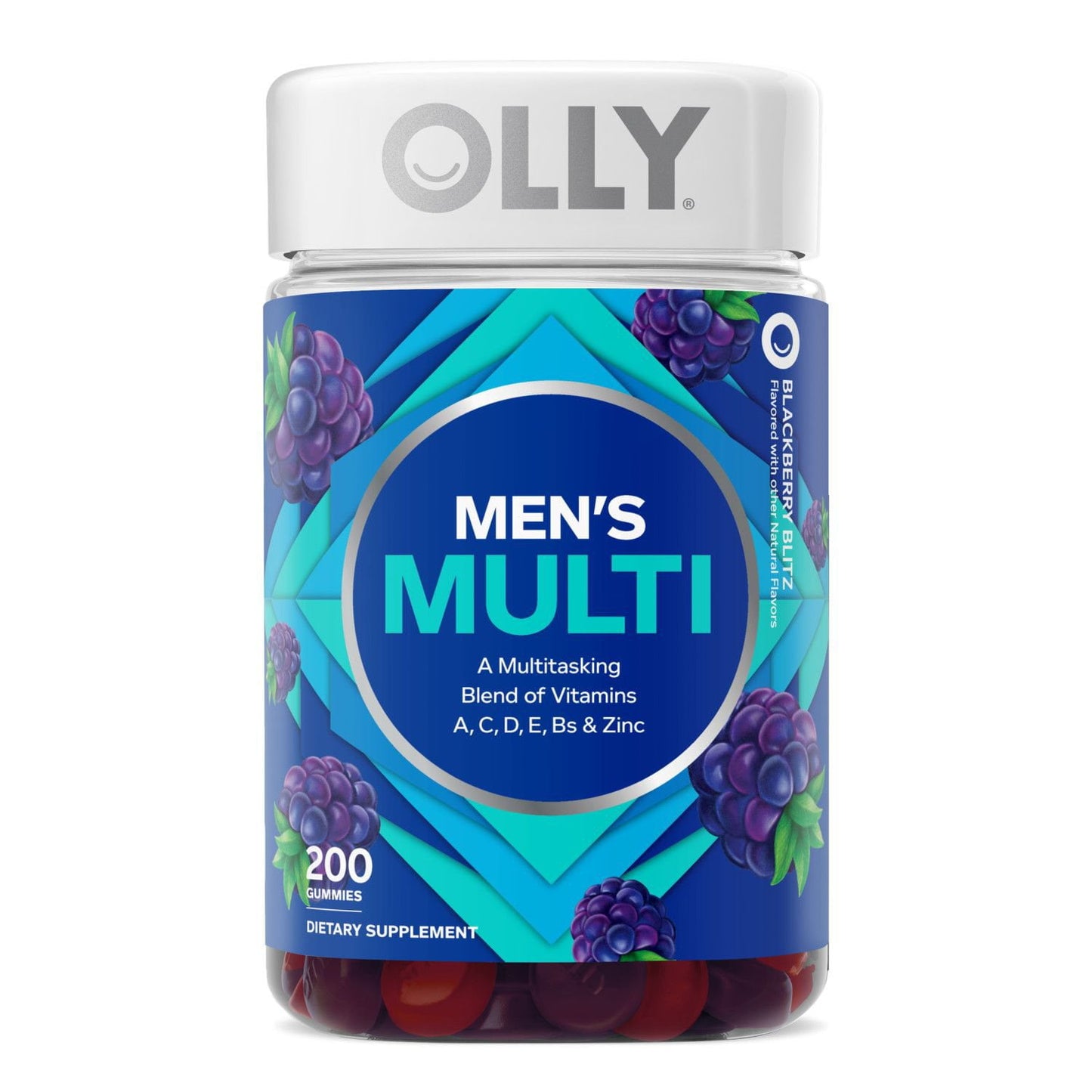 OLLY Men's Multivitamin Gummy, Blackberry, 200 ct.