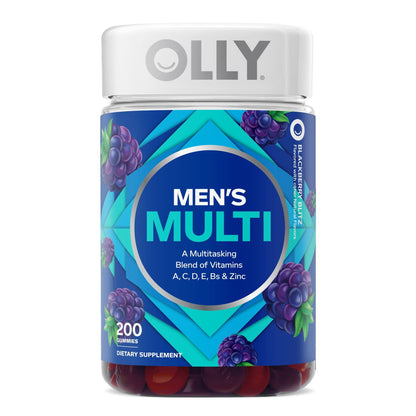 OLLY Men's Multivitamin Gummy, Blackberry, 200 ct.