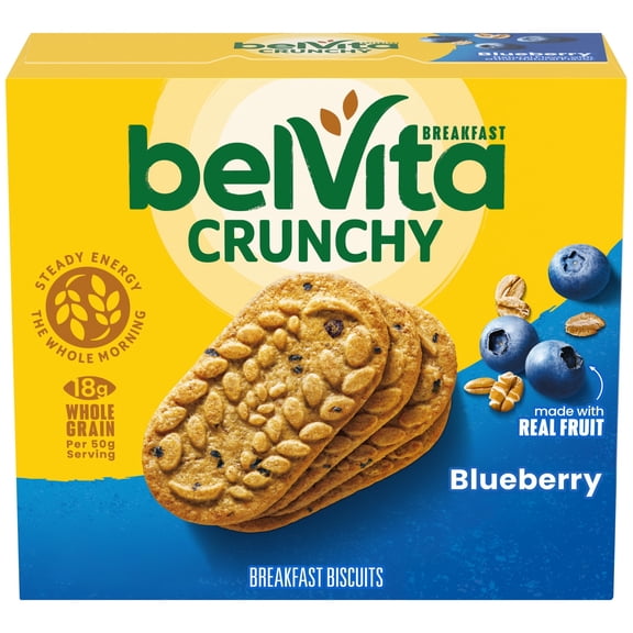 (3 pack) belVita Breakfast Bars Biscuits, Blueberry, 5 Packs (4 Biscuits Per Pack)