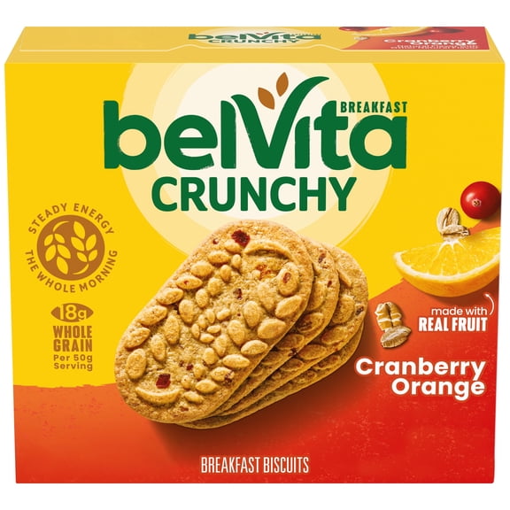 (3 pack) belVita Breakfast Bars Biscuits, Cranberry Orange, 5 Packs (4 Biscuits Per Pack)
