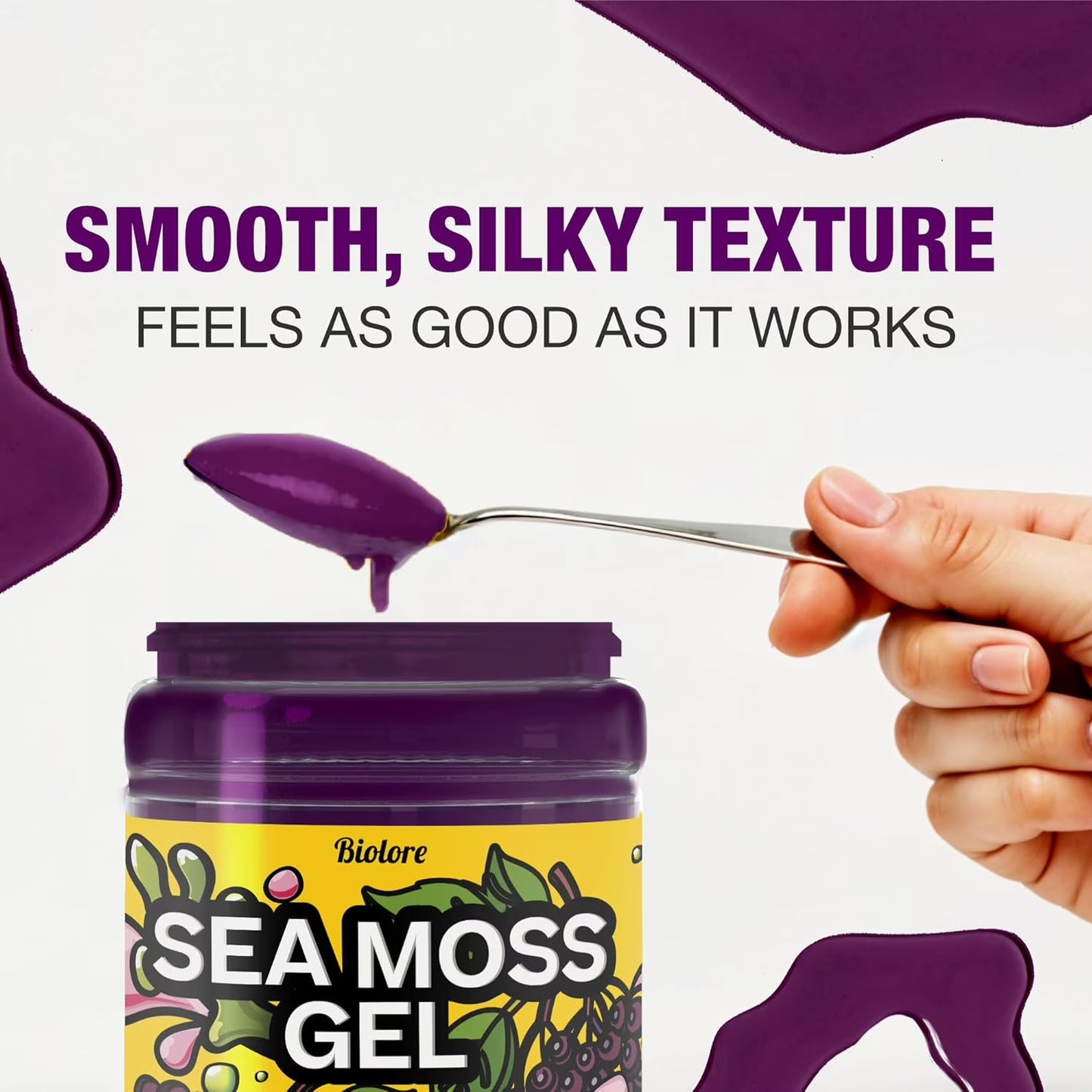 Sea Moss Gel – Elderberry 8oz Raw Wildcrafted Irish Sea Moss, Vegan Superfood, Essential Vitamins & Trace Minerals, Jam, Jelly & Spread Gifts, Made in the USA