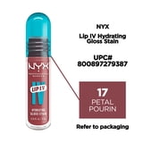 NYX Professional Makeup Lip IV Hydrating Lip Oil & Stain with Coconut Water, Petal Pourin, 0.16 fl oz