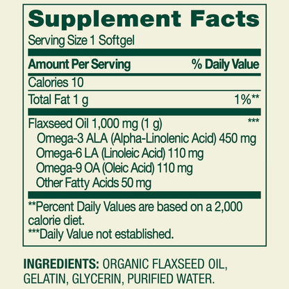 (3 pack) Spring Valley Flaxseed Oil Softgels Dietary Supplement, 1,000 mg, 100 Count
