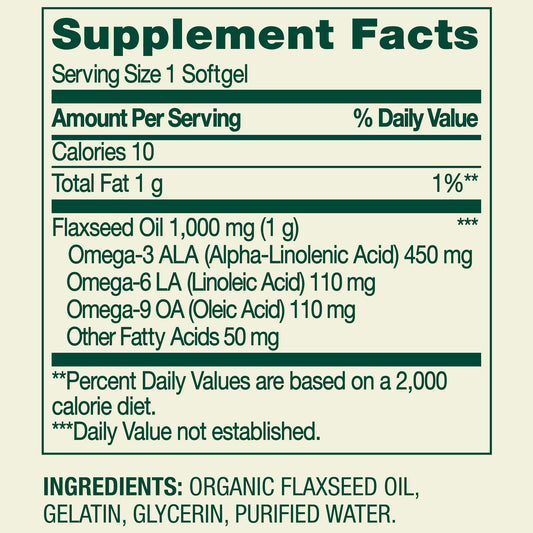 (3 pack) Spring Valley Flaxseed Oil Softgels Dietary Supplement, 1,000 mg, 100 Count