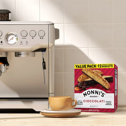 Nonni's Bakery, Cioccolati Almond Biscotti, Individually Wrapped, 10.32oz, 12ct Value Pack