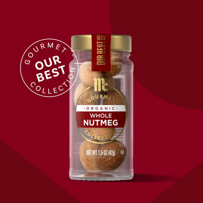McCormick Gourmet Organic Whole Nutmeg, 1.5 oz Bottle
