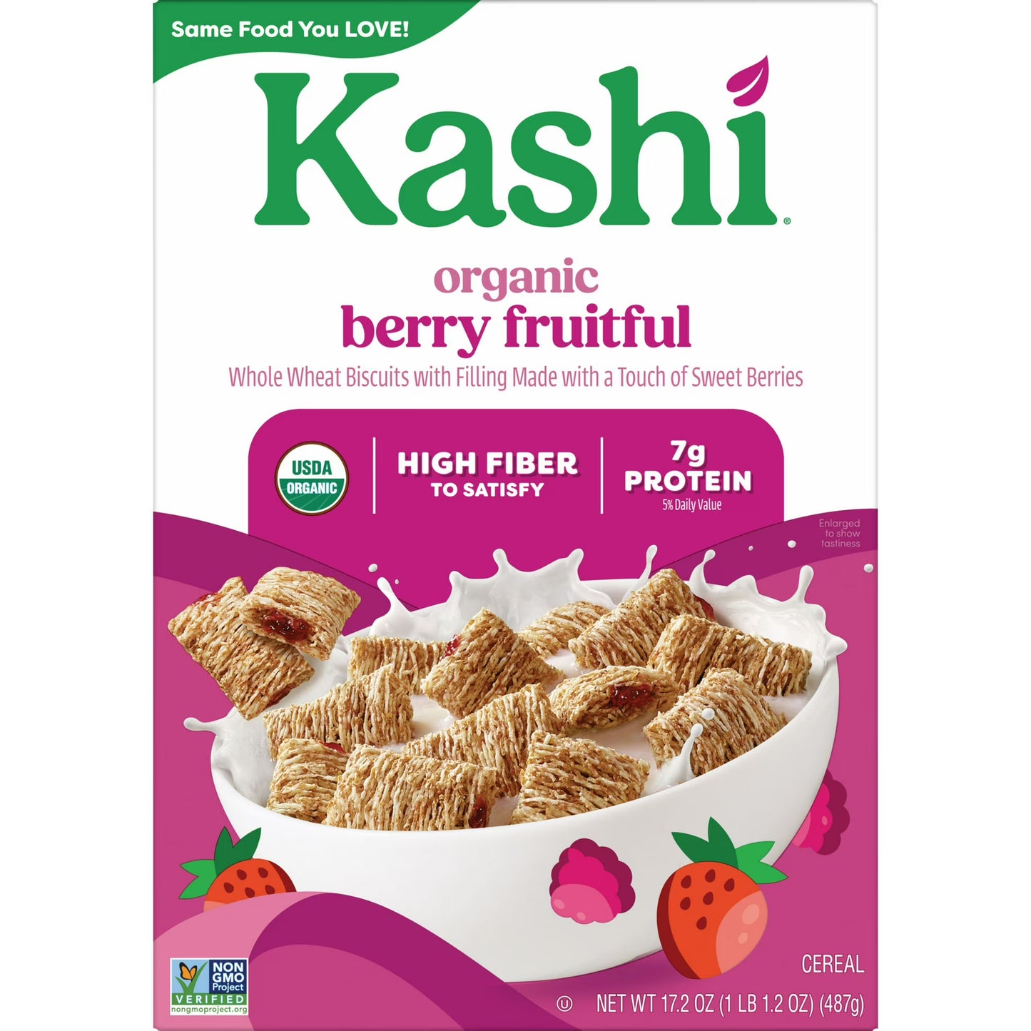 Kashi Berry Fruitful Breakfast Cereal Box, 17.2 oz