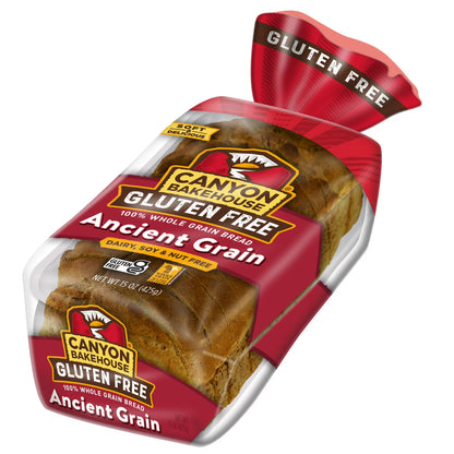 Canyon Bakehouse Ancient Grain Gluten Free Bread, 100% Whole Grain Sandwich Bread, Fresh, 15 oz