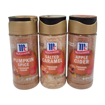 McCormick Finishing Sugar 3 Pack - Apple Cider, Maple Brown Sugar, and Salted Caramel