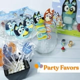 Bluey and Bingo Gummy Lollipops, Birthday Party Candy, Pack of 4, 2 of Each, 4.94 Ounces