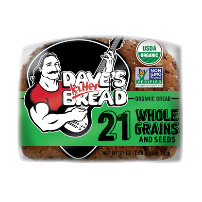 Dave's Killer Bread 21 Whole Grains and Seeds, Whole Grain Organic Bread, 27 oz Loaf