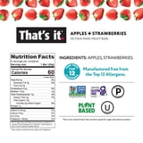 That's it. Gluten-Free Soft & Chewy Apple + Strawberry Ready-to-Eat Fruit Bars, 0.7oz, 8 Count Shelf Stable Box