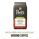 Peet's Coffee Decaf French Roast Premium Dark Roast Ground Coffee, Arabica, 10.5 oz