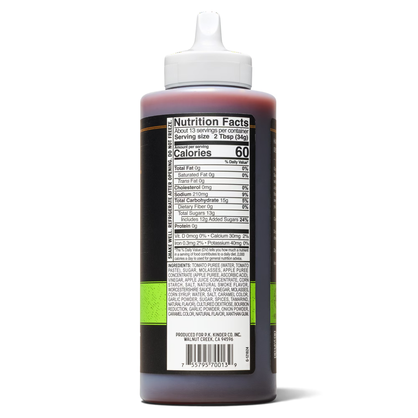 Kinder's Gold Label Bourbon Apple BBQ Sauce, 15.5 oz Squeeze Bottle