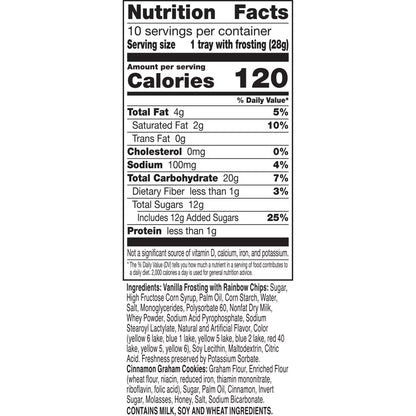 Dunkaroos Cinnamon Graham Cookies and Rainbow Chip Frosting, 10 Ct, 10 oz