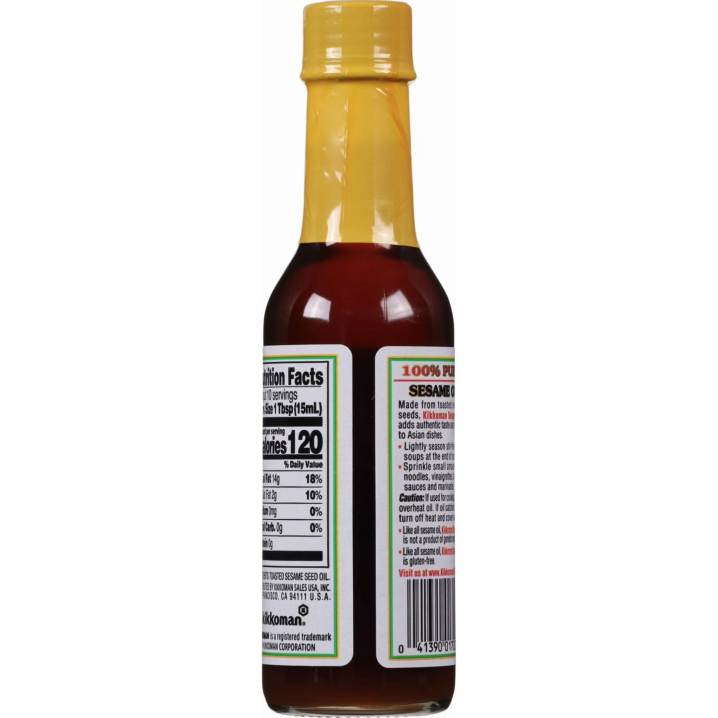 Kikkoman 100% Pure Sesame Oil, 5 fl oz Bottle